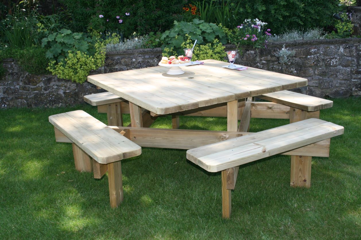 Dartmoor Square Picnic Table Glasgow & Edinburgh Delivery Stewart